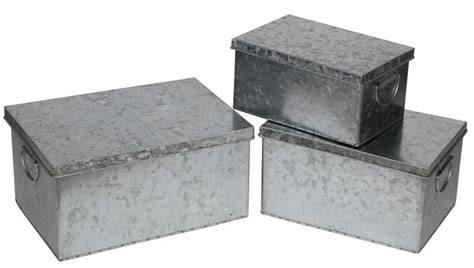 galvanized metal box with lid black|galvanized storage containers with lids.